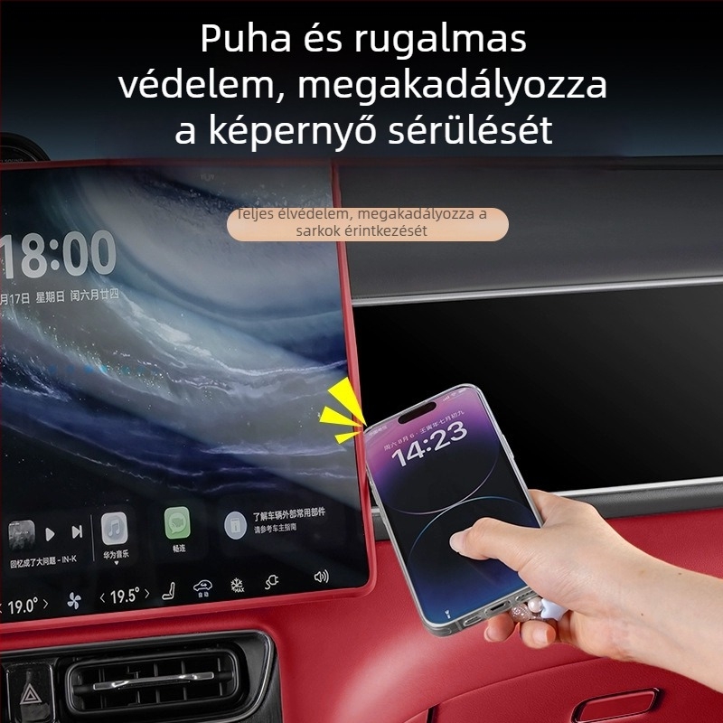 Aito M7 középkonzol navigációs kijelzőjéhez készült szilikon belső díszítő elem és élvédő, 26 modellhez kompatibilis