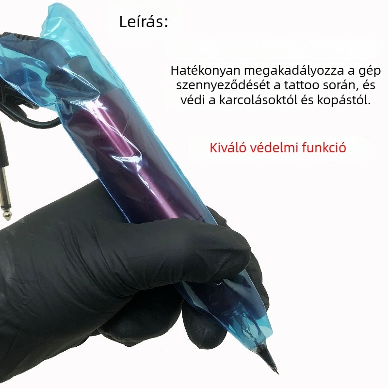 Egyszer használatos tetoválás tolltartó védő sapkával, műanyag, 105 g, Zhejiang eredetű