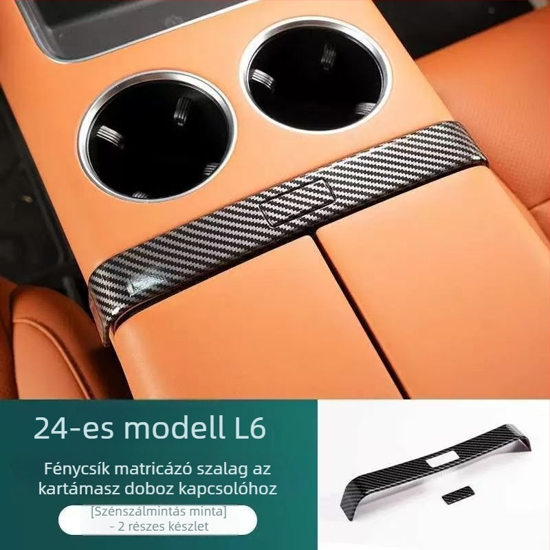 Baochiyou ABS Központi Konzol Kartámasz Kapcsoló Gomb Dekorációs Panel, kompatibilis az L9/L8/L7/L6/Mega modellel tn-851