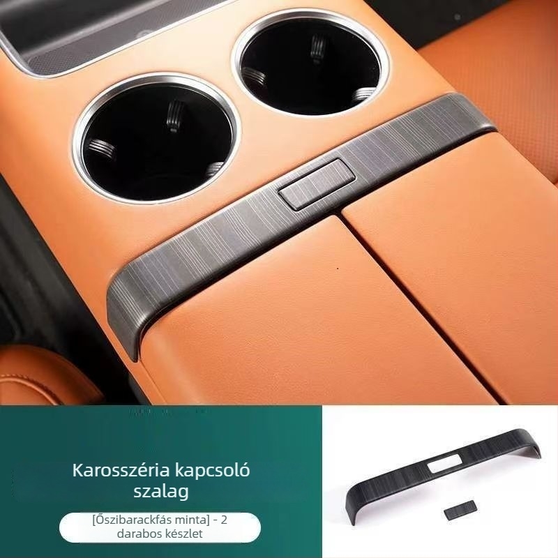 Baochiyou ABS Központi Konzol Kartámasz Kapcsoló Gomb Dekorációs Panel, kompatibilis az L9/L8/L7/L6/Mega modellel tn-851