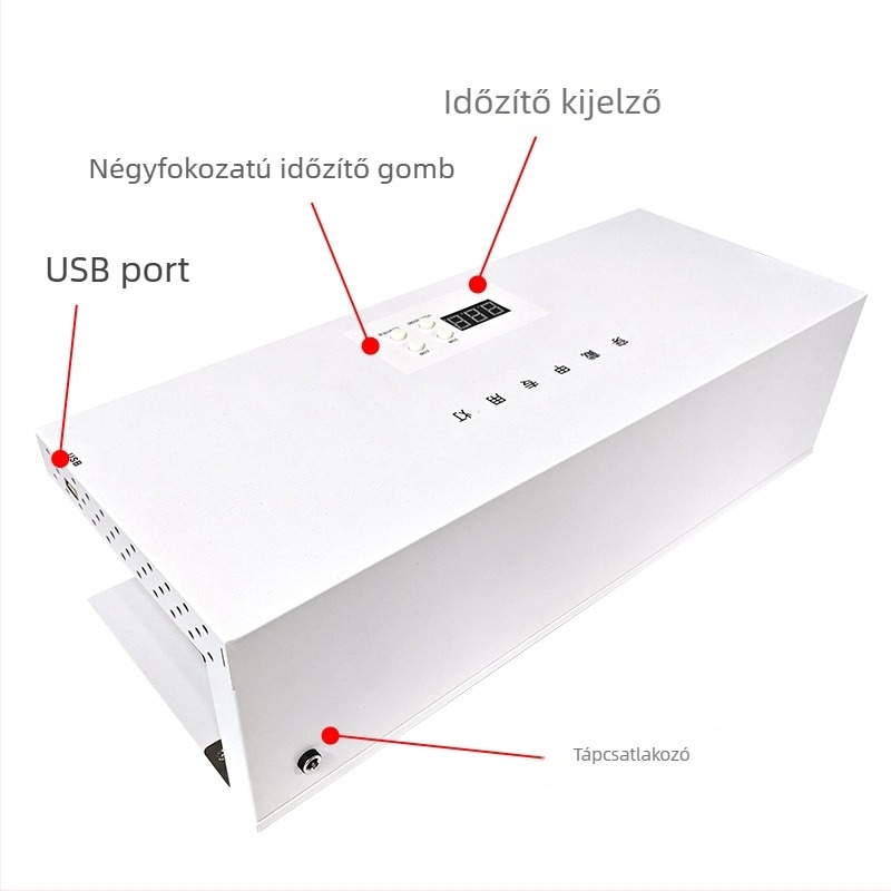 HL-501 LED körömlámpa nagy belső térrel, időzítővel, gyors száradással gel körmök számára