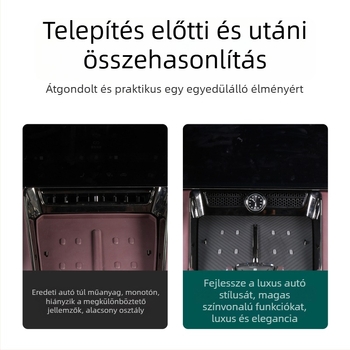 Autó belső quartz óra központi konzolhoz, ABS anyag, modell z9056, nyomtatott logó