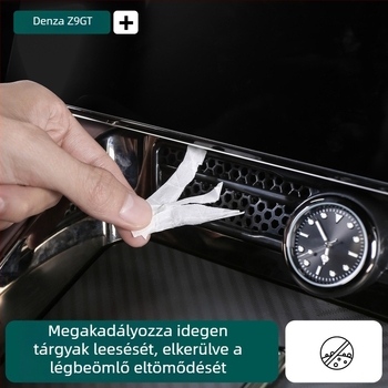 Autó belső quartz óra központi konzolhoz, ABS anyag, modell z9056, nyomtatott logó