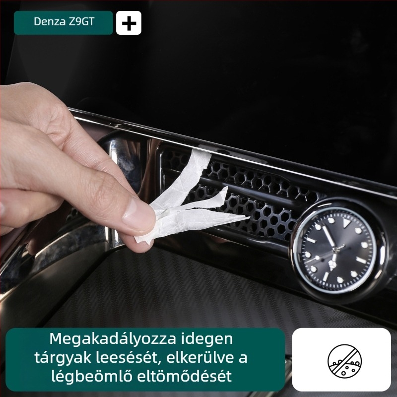 Autó belső quartz óra központi konzolhoz, ABS anyag, modell z9056, nyomtatott logó