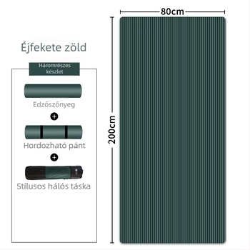 NBR jóga mat, 2 m hosszú, vastagított, csúszásmentes, edzőtermi és tánc használatra