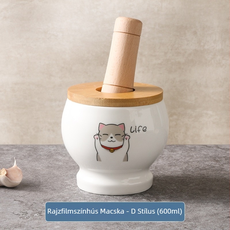 Fából készült fokhagyma nyomó, háztartási használatra