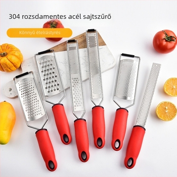 Rozsdamentes acél sajtd- és citromreszelő finom fogúval, négyszögletes, hosszú konyhai eszköz, többfunkciós