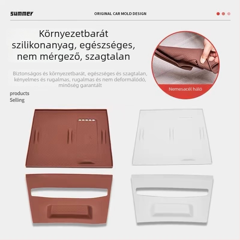 BYD központi konzol szilikon párna vezeték nélküli töltéssel — autó belső védő kiegészítő