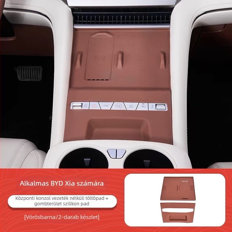 BYD központi konzol szilikon párna vezeték nélküli töltéssel — autó belső védő kiegészítő