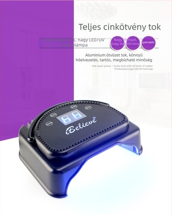 iBelieve LED manikűr lámpa fototerápiával, 64W, köröm szárító