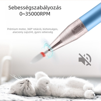 Vezeték nélküli körömpolírozó állítható sebességgel 35000 RPM-ig – professzionális körömeltávolító eszköz, DM-290 modell, Face show márka, Yiwu eredet, nettó tartalom 0.6