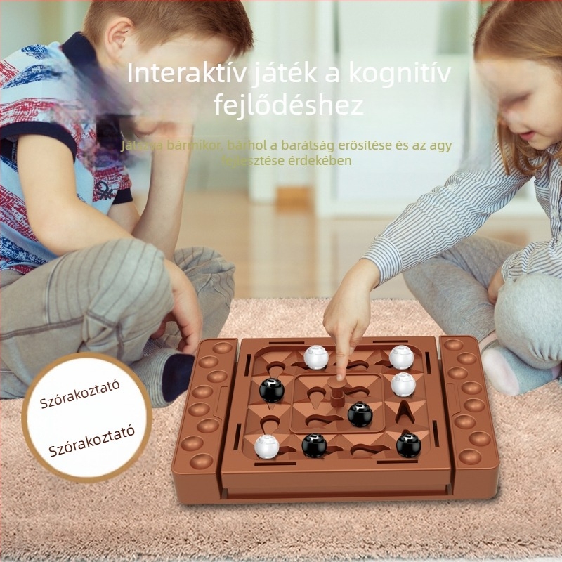 Kétfős műanyag logikai társasjáték az agy fejlesztésére, kéz-szem koordinációra (7–14 évesek)