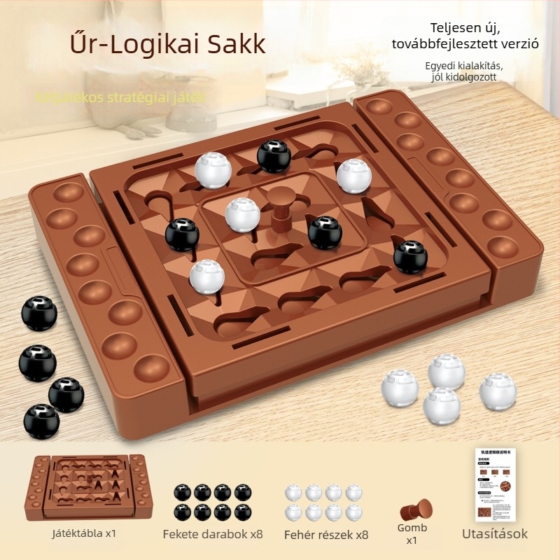 Kétfős műanyag logikai társasjáték az agy fejlesztésére, kéz-szem koordinációra (7–14 évesek)