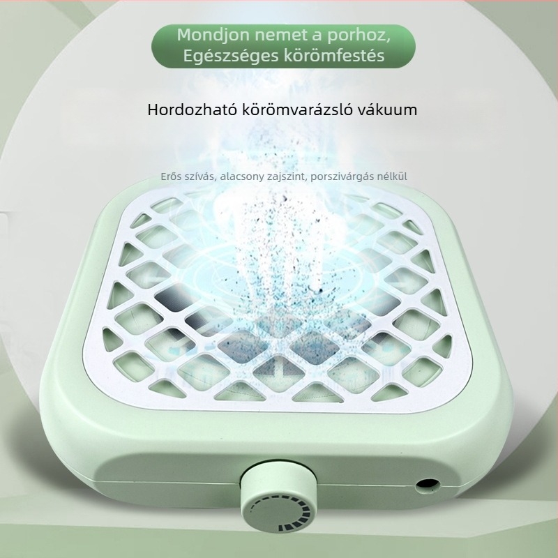 Körömporleválasztó porszívó — ABS és rozsdamentes acél konstrukció, csendes működés, körömszalonokhoz, helyi márka