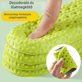 Szivacsból készült talpbetét dezodorizálóval, légáteresztő, nedvességelvezető, ütéscsillapító, magasság növelő, uniszex, különböző cipőfajtákhoz