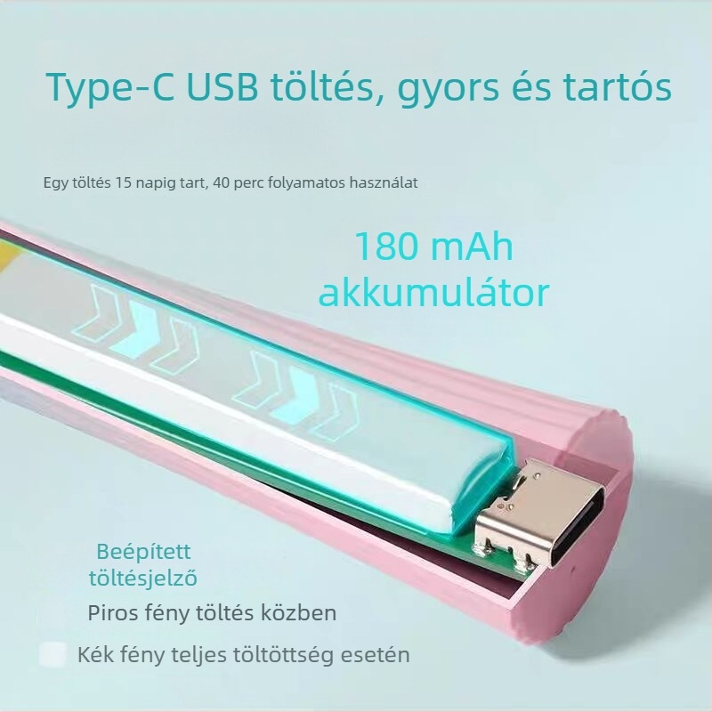 Újratölthető kézi körömlámpa vékony testtel, egyenes vonalú fényterápiás lámpa, gyors száradás