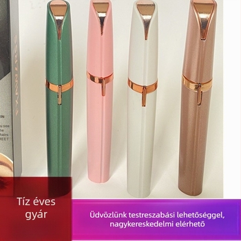 Elektromos szemöldök-trimmel, műanyag test, vezeték nélküli, akkumulátoros, 95 g, származás: Wenzhou, 2021