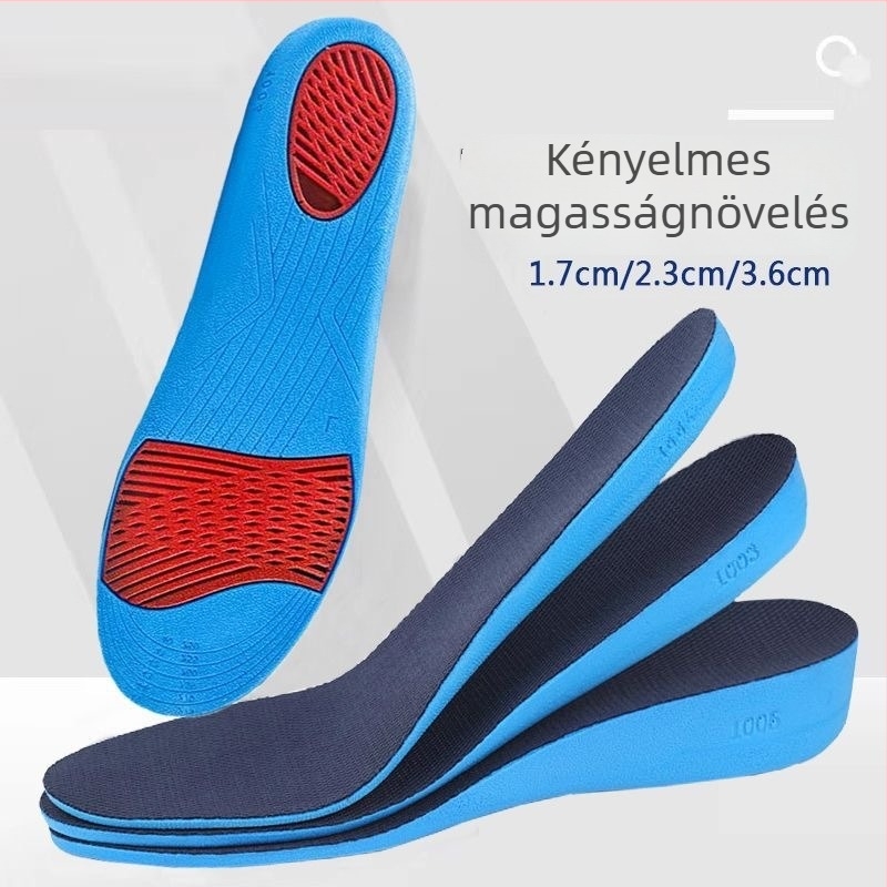 PU magasságot növelő talpbetét, uniszex, láthatatlan, lélegző, ütéscsillapító párna, 3,6 cm vagy 2,3 cm