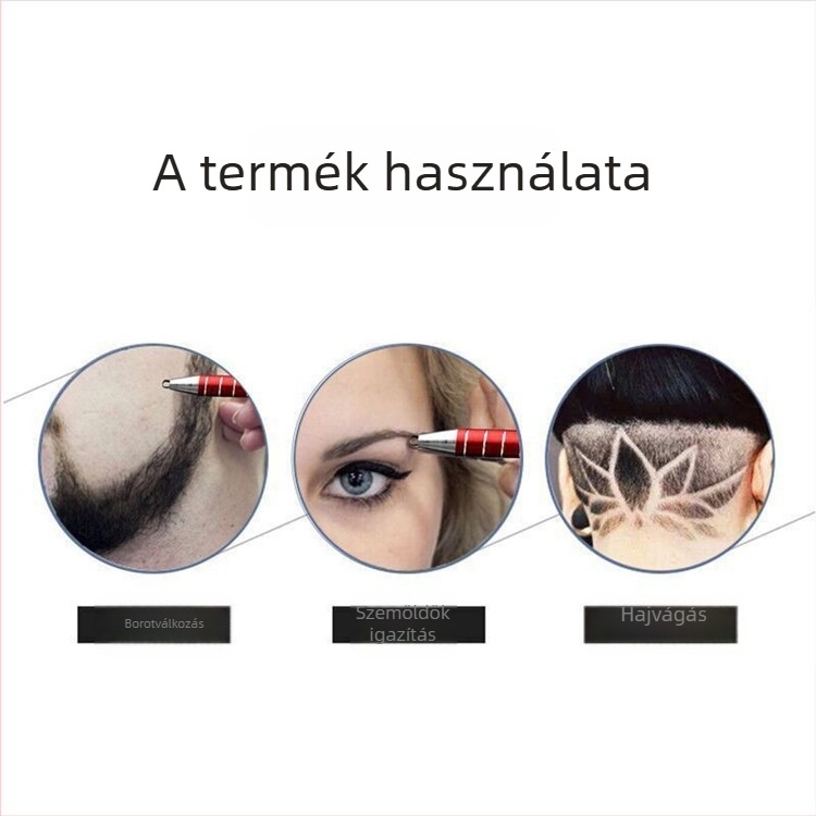 Fodrász gravíró toll acél pengével a hajvágáshoz és szemöldök kontúrozásához, 120 g