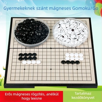 Go társasjáték, műanyag kivitel, 14+ játékhoz, készségfejlesztés