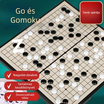 Go társasjáték, műanyag kivitel, 14+ játékhoz, készségfejlesztés