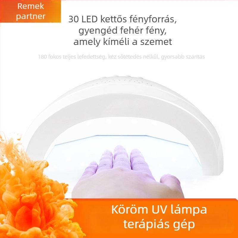 48W LED körömlámpa automata érzékelővel, kéz és láb számára – géllakk szárító