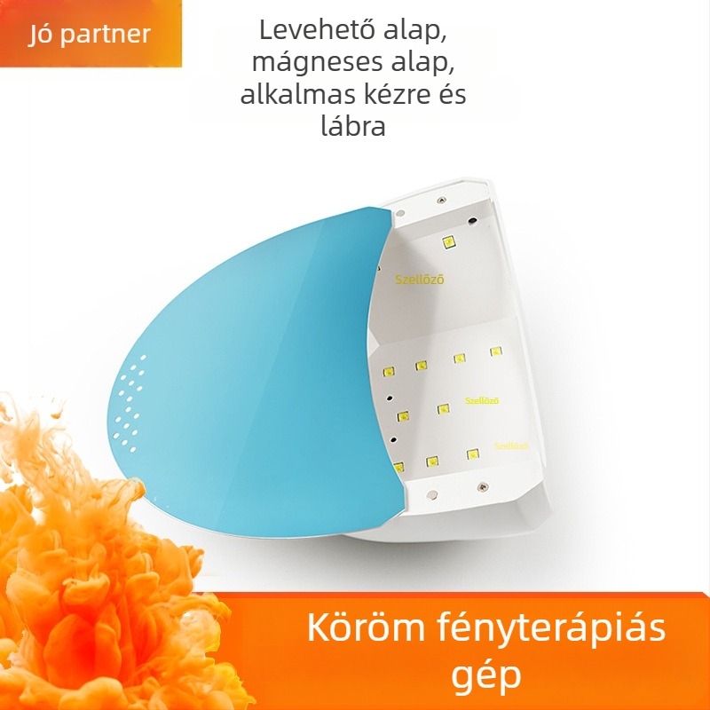 48W LED körömlámpa automata érzékelővel, kéz és láb számára – géllakk szárító