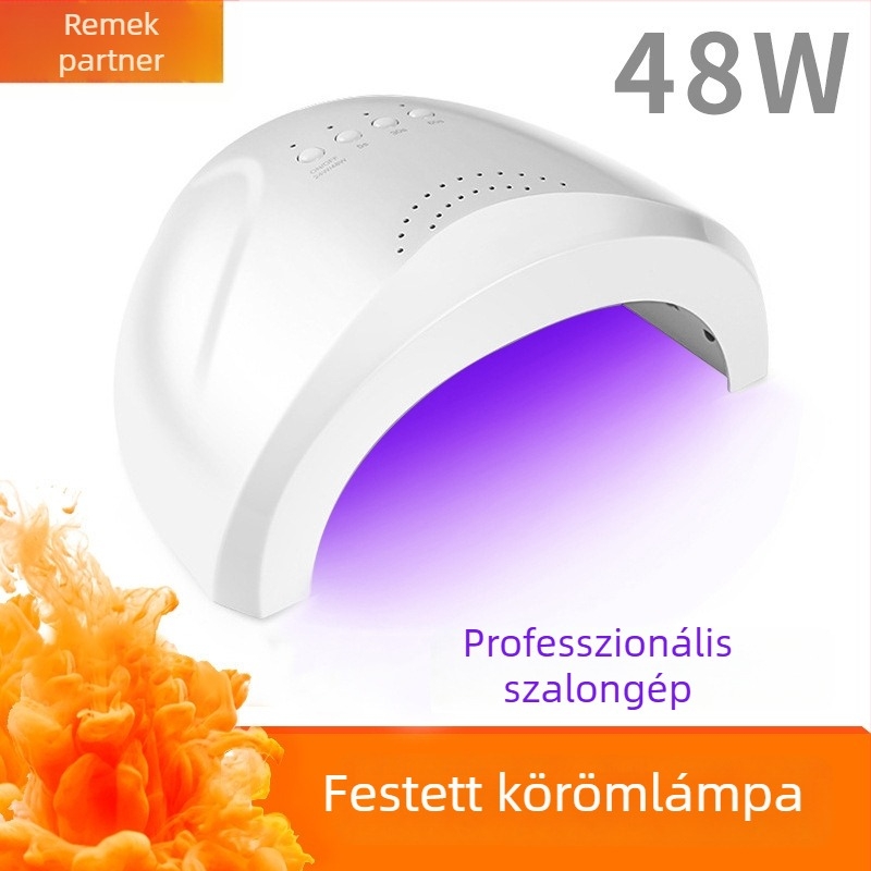 48W LED körömlámpa automata érzékelővel, kéz és láb számára – géllakk szárító