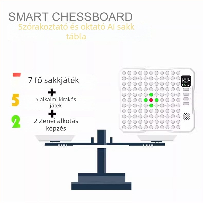 AI-vezérelt elektronikus Go és Gomoku tábla – többfunkciós játéktábla gyerekeknek, oktató játék