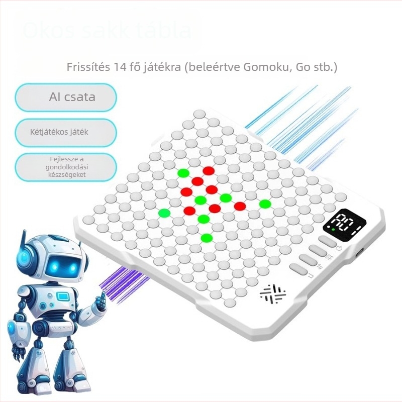 AI-vezérelt elektronikus Go és Gomoku tábla – többfunkciós játéktábla gyerekeknek, oktató játék