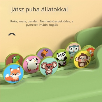 Állatos logikai asztali játék gyerekeknek — műanyag, korai nevelési játék, memória, koncentráció és kognitív fejlesztés, 4–6 éveseknek.