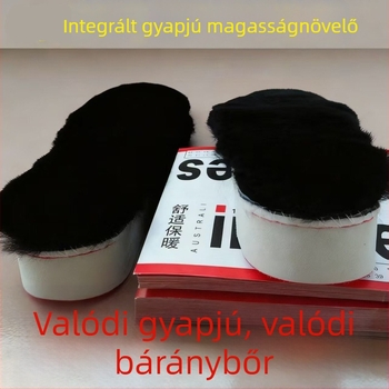 Gyapjú magasságot növelő talpbetét, teljes talp, tél, uniszex