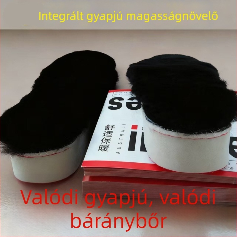 Gyapjú magasságot növelő talpbetét, teljes talp, tél, uniszex