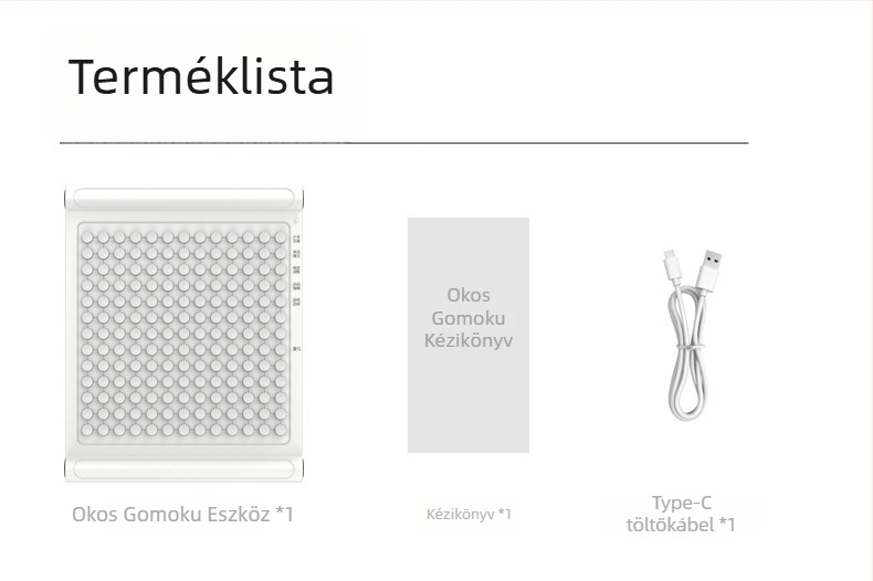 AI Gomoku hordozható elektronikus oktató játék gyerekeknek – mini Go tábla szilikon darabokkal és ABS tábla