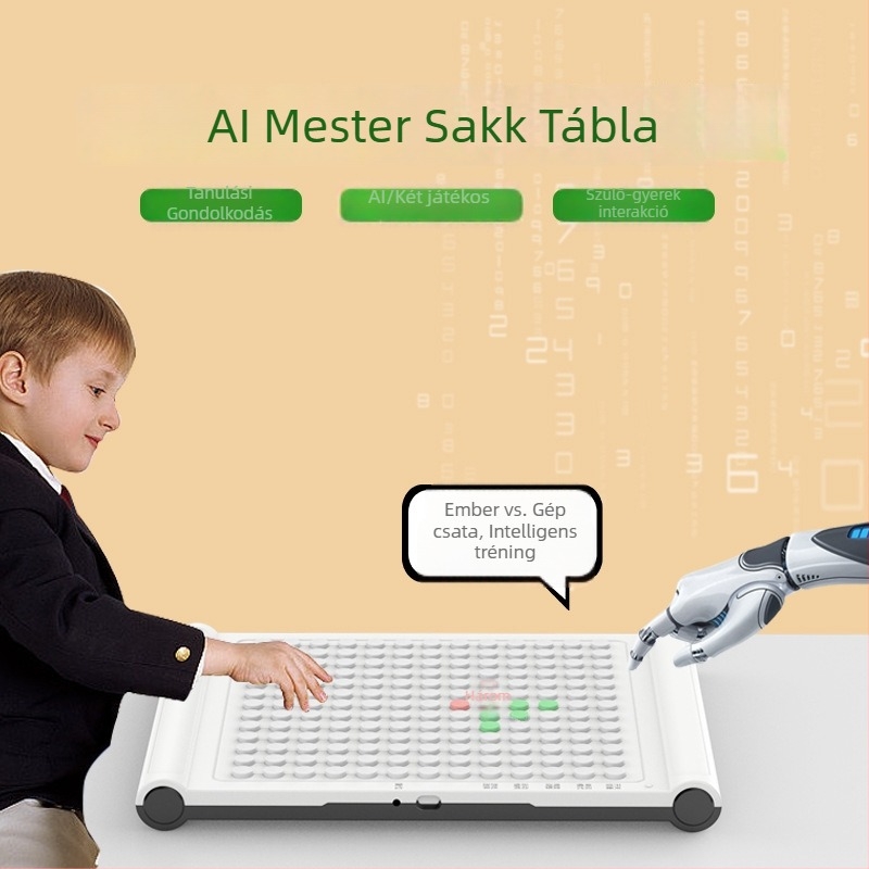AI Gomoku hordozható elektronikus oktató játék gyerekeknek – mini Go tábla szilikon darabokkal és ABS tábla