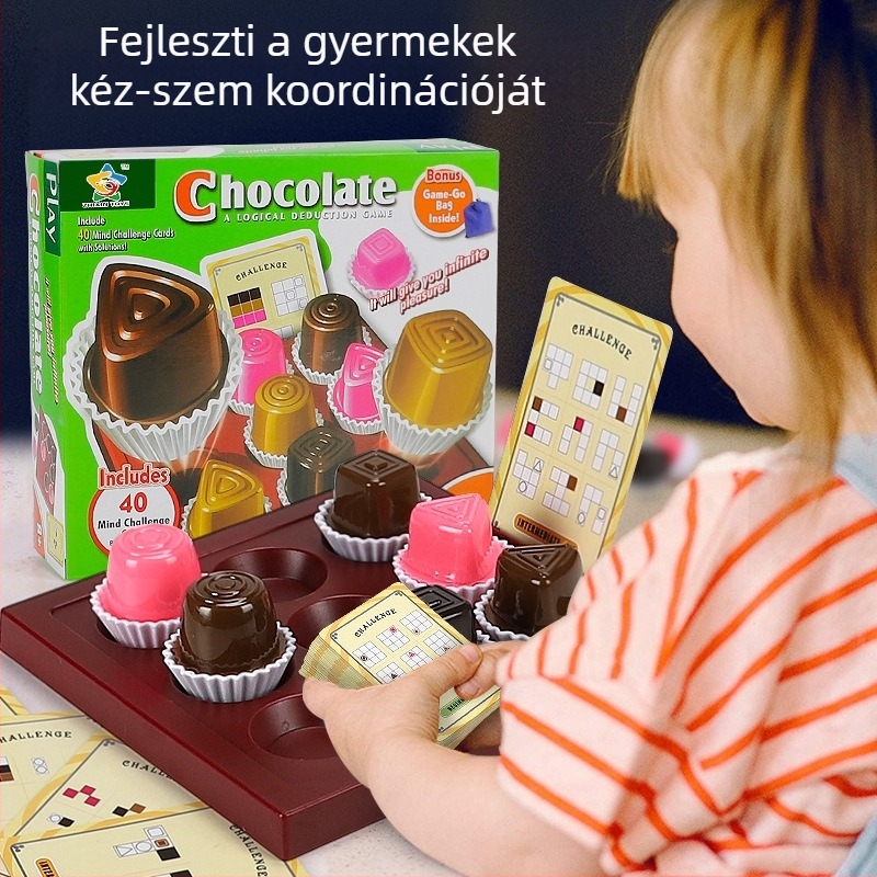 Logikai gondolkodást fejlesztő sakkjáték — korai oktatásra alkalmas, műanyagból, fejleszti a szellemi fejlődést és a kéz-szem koordinációt.