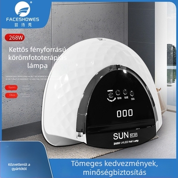 SUN YC-57 körömlámpa, 256W nagy teljesítményű fototerápiás lámpa 57 LED-del, körömlakk szárító