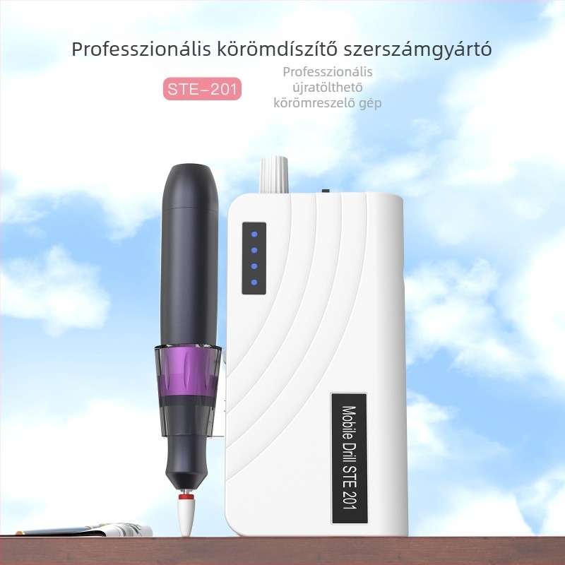 Hordozható elektromos körömfúró gép – Modell 201, Termékkód 201, Nettó tömeg 495 g, Márka Ste (beauty)