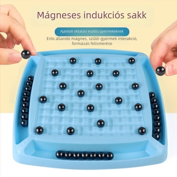 Mágneses Harci Sakk – Szülő-gyermek interaktív oktató asztali játék, mágneses indukció, 4–14 éveseknek, Színes dobozban