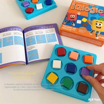 Családi interaktív logikai gondolkodó puzzle asztali játék – műanyagból, 4–6 éveseknek.
