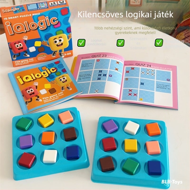 Családi interaktív logikai gondolkodó puzzle asztali játék – műanyagból, 4–6 éveseknek.