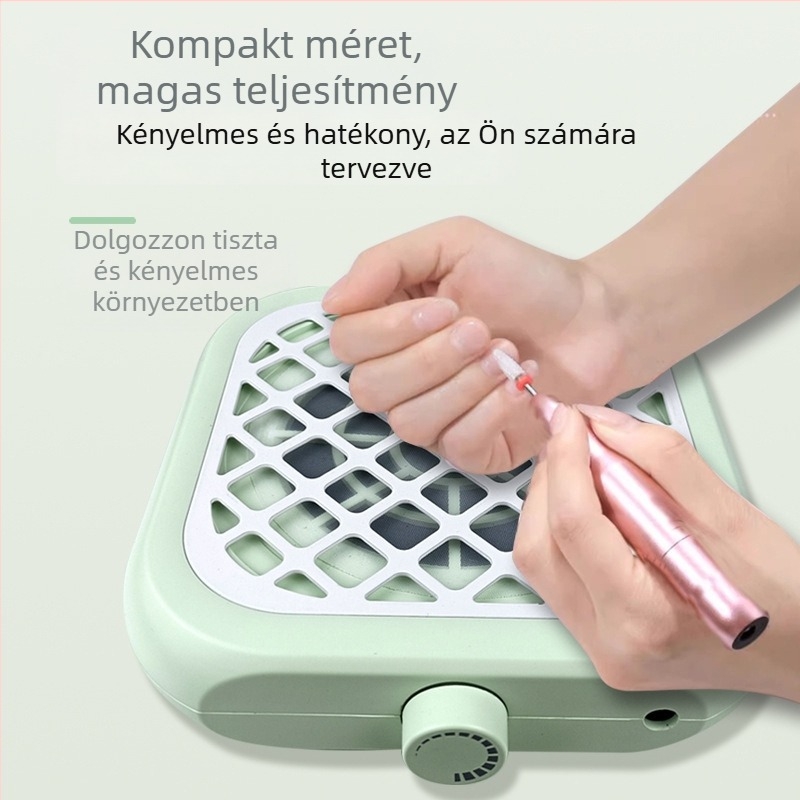 Manikűr vákuum készülék erős beszívással, csendes működés, porszűrő, műanyag ház, 500 ml kapacitás