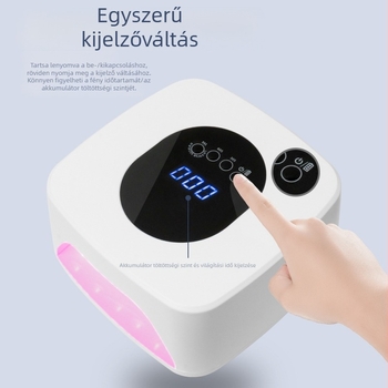 Tölthető körömlámpa vezeték nélküli töltéssel, gél-lak szárítására szalonban, 30 LED-dióda