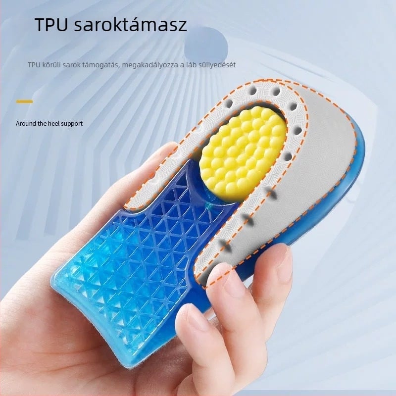 TPE emelő talpbetét – Modell HXD-096, uniszex, sneakerhez, casual és meleg cipőkhöz