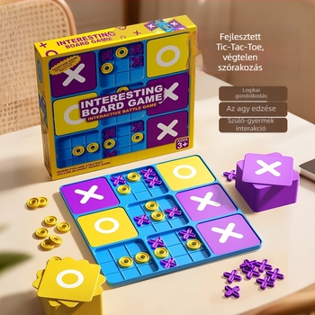 XO Tic-Tac-Toe asztali játék gyerekeknek 4–6 éveseknek — műanyag anyag, Xiaodi márka, beltéri használatra, fejleszti a logikus gondolkodást