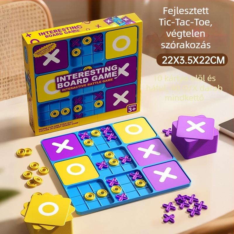XO Tic-Tac-Toe asztali játék gyerekeknek 4–6 éveseknek — műanyag anyag, Xiaodi márka, beltéri használatra, fejleszti a logikus gondolkodást