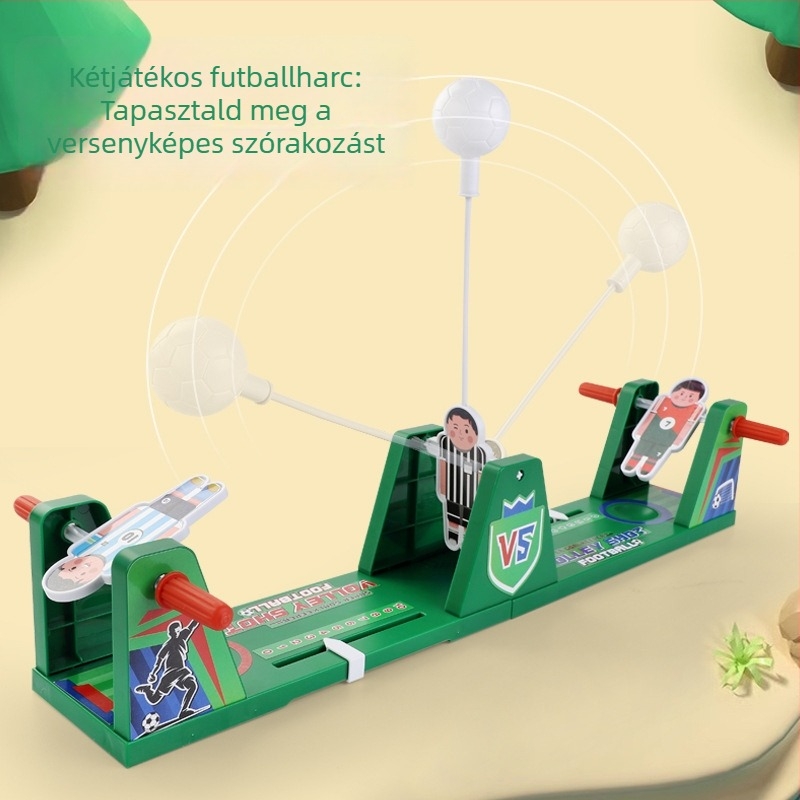 RENBO asztali játék: lengő foci és kosár két játékos számára – családi interaktív oktató játék (műanyag)