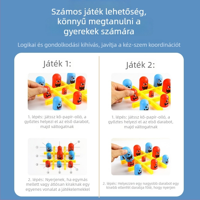 Családi társasjáték logikai kirakós elemekkel – interaktív játékhoz | Anyag: műanyag; Márka: Babi Bear Toy; Korosztály: 4–6, 7–14, 15–35