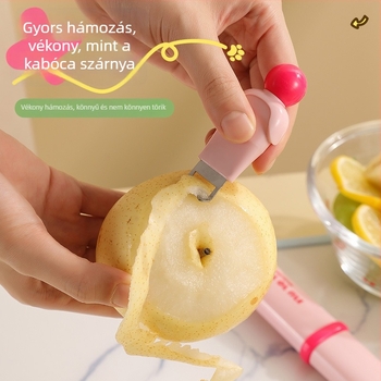 Kétfejű rozsdamentes acél hámozó gyümölcsök és zöldségekhez, vastított kivitel, élelmiszer-minőségű, testreszabható