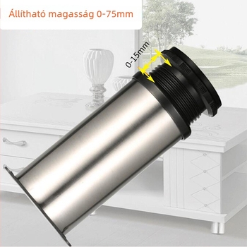 Rozsdamentes acélból készült állítható bútorlábak – szekrényekhez, asztalokhoz és székekhez, magasság 50–1000 mm